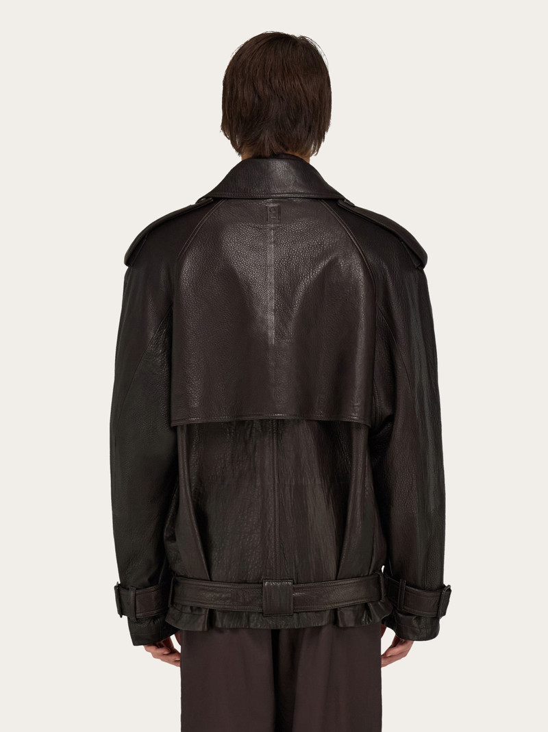 Textured leather jacket 3