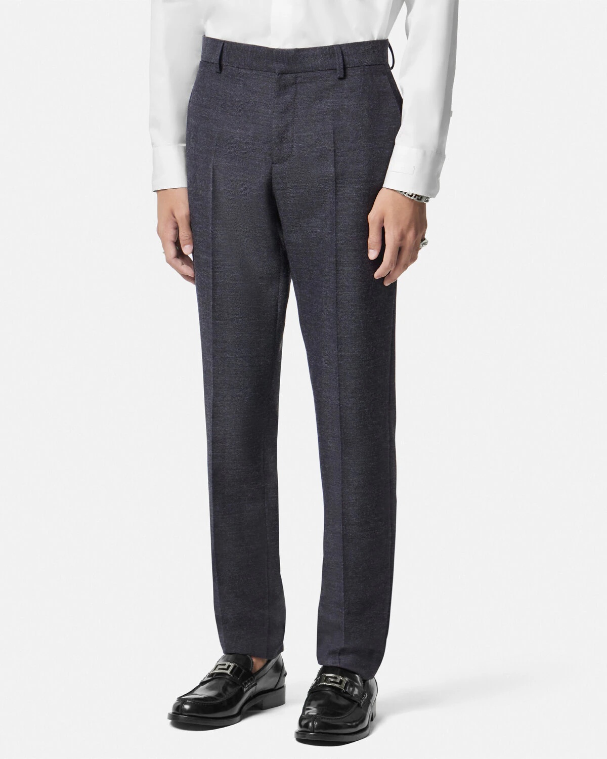 Herringbone Wool Formal Pants - 4