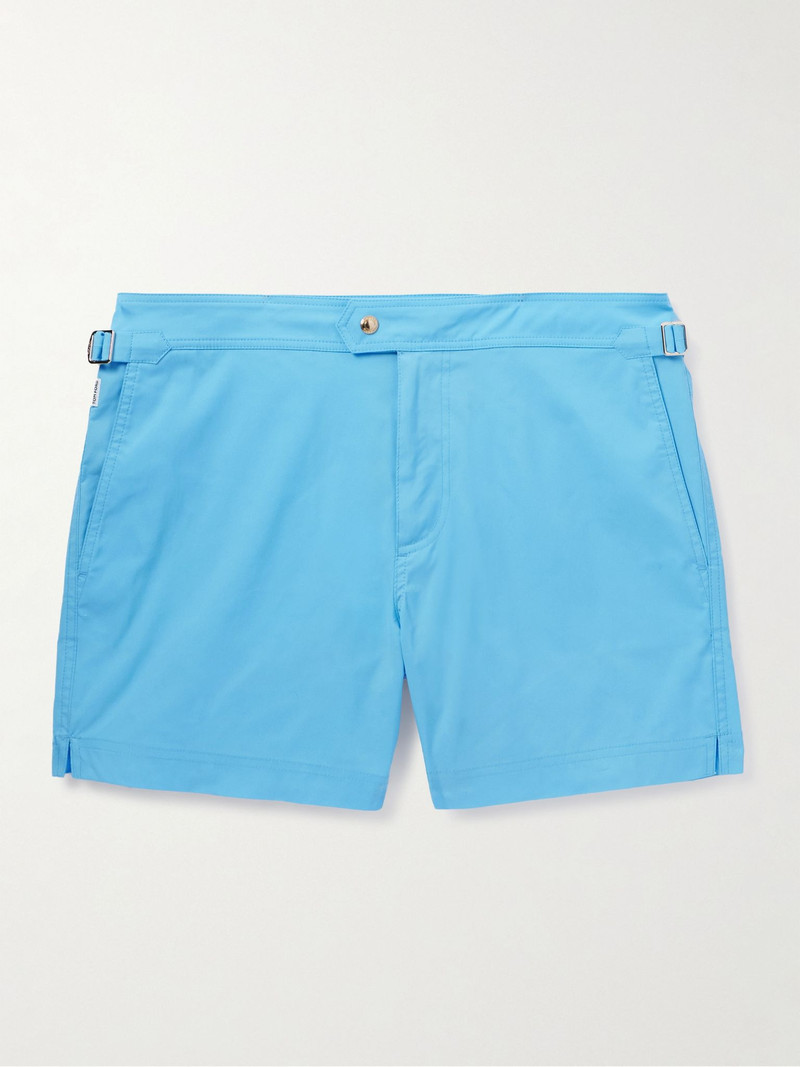 Slim-Fit Short-Length Swim Shorts Blue 1