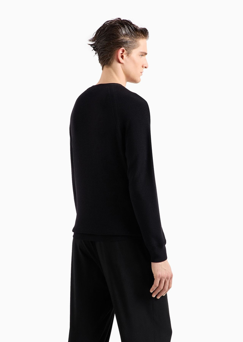 Virgin-wool, crew-neck jumper 3