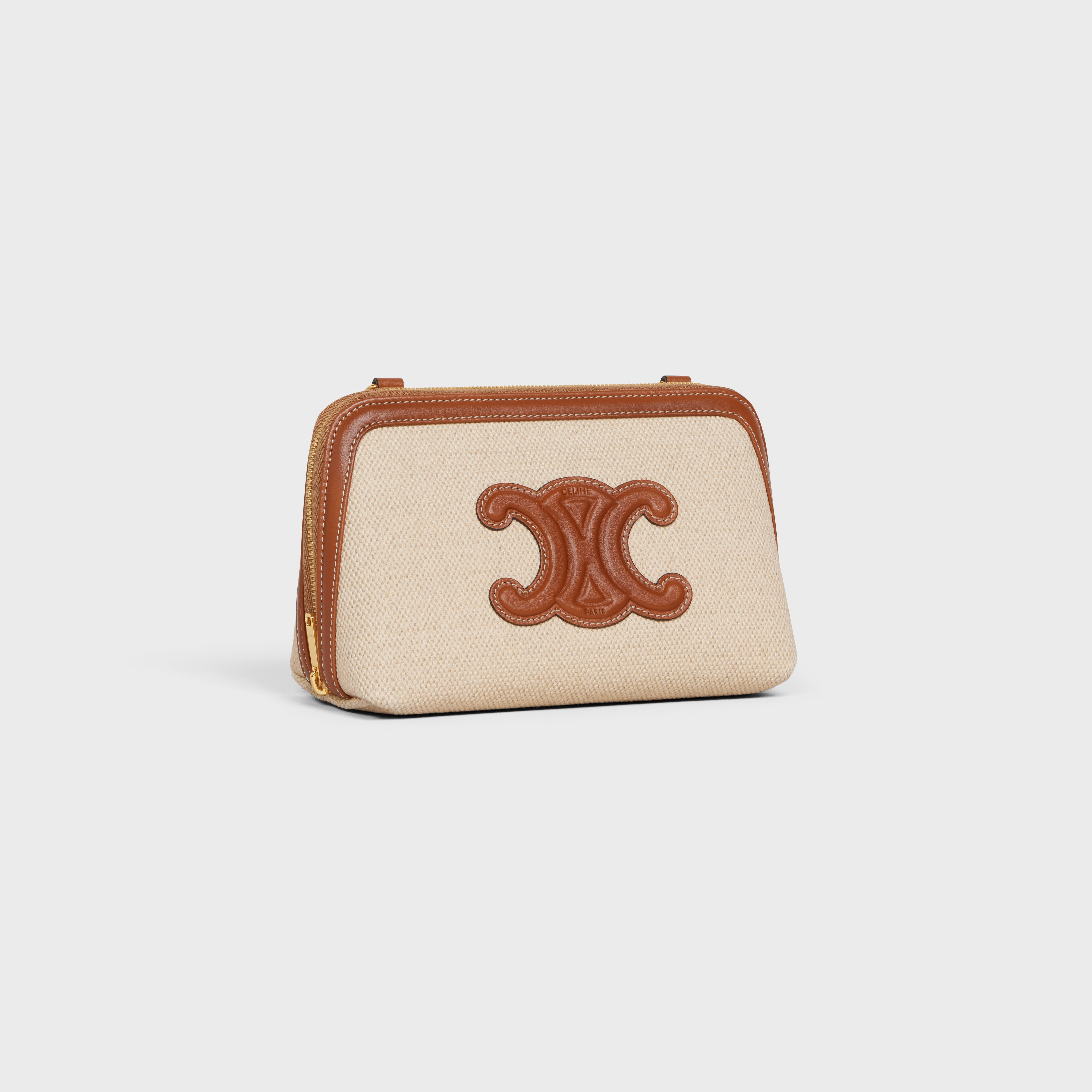 Clutch on Chain Cuir triomphe IN textile and calfskin - 2