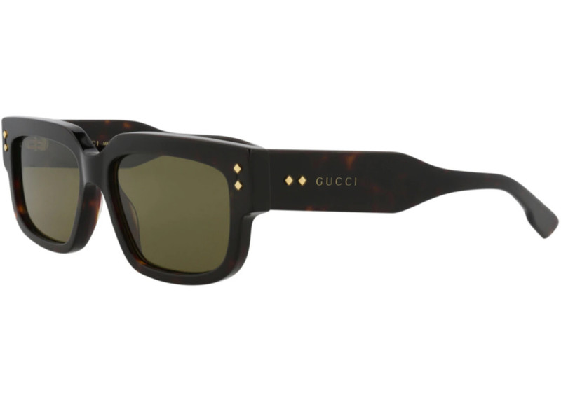 GUCCI Gucci Square-Frame Acetate Sunglasses Havana/Havana/Green (GG1218S-30013477-002) outlook