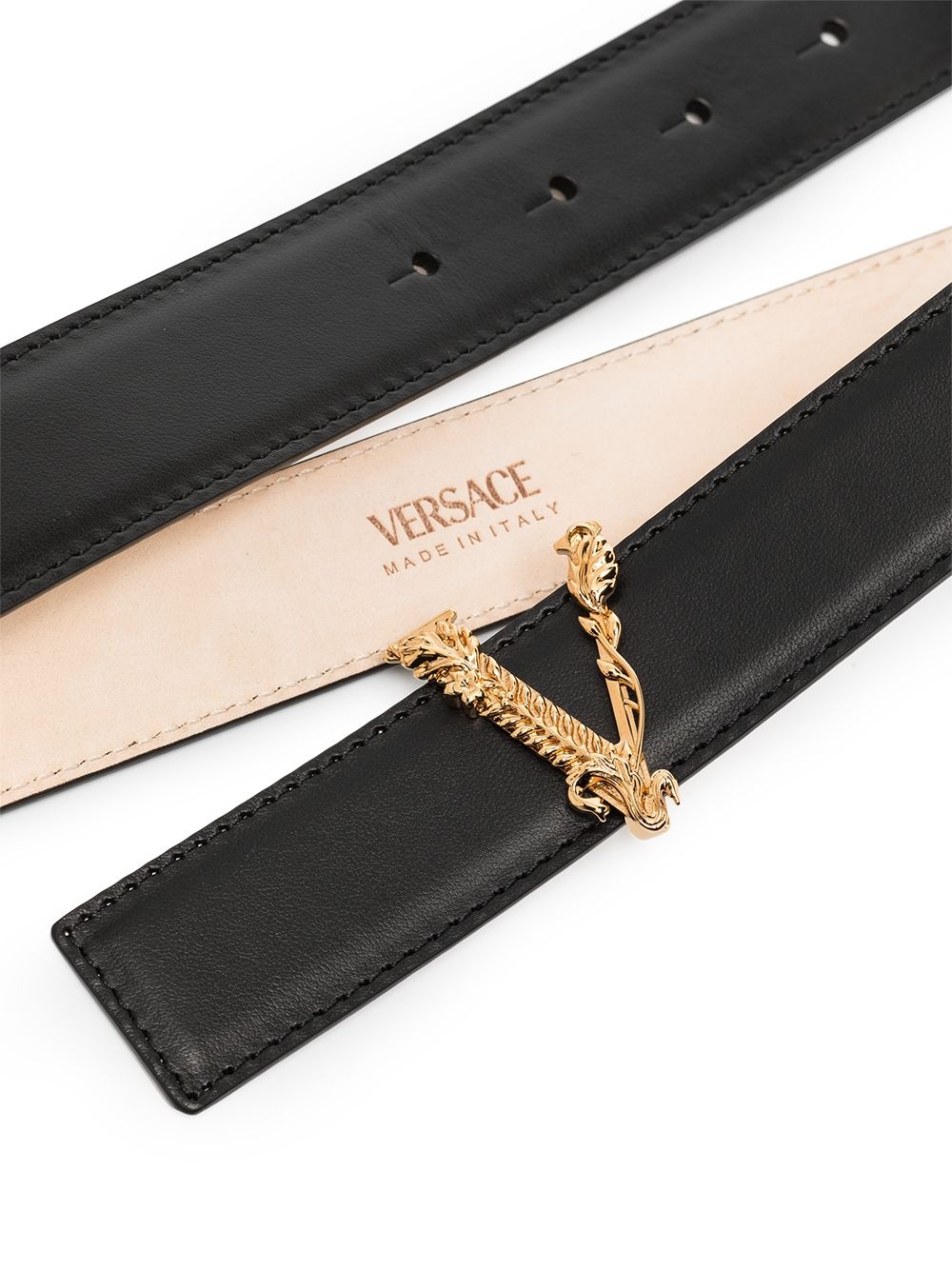 Virtus buckle leather belt - 3