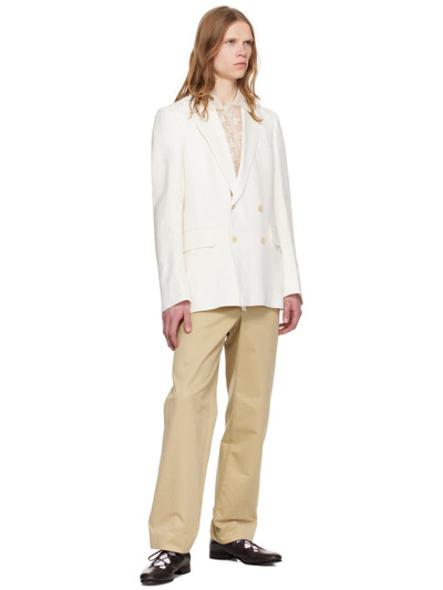 BODE White Double-Breasted Blazer outlook