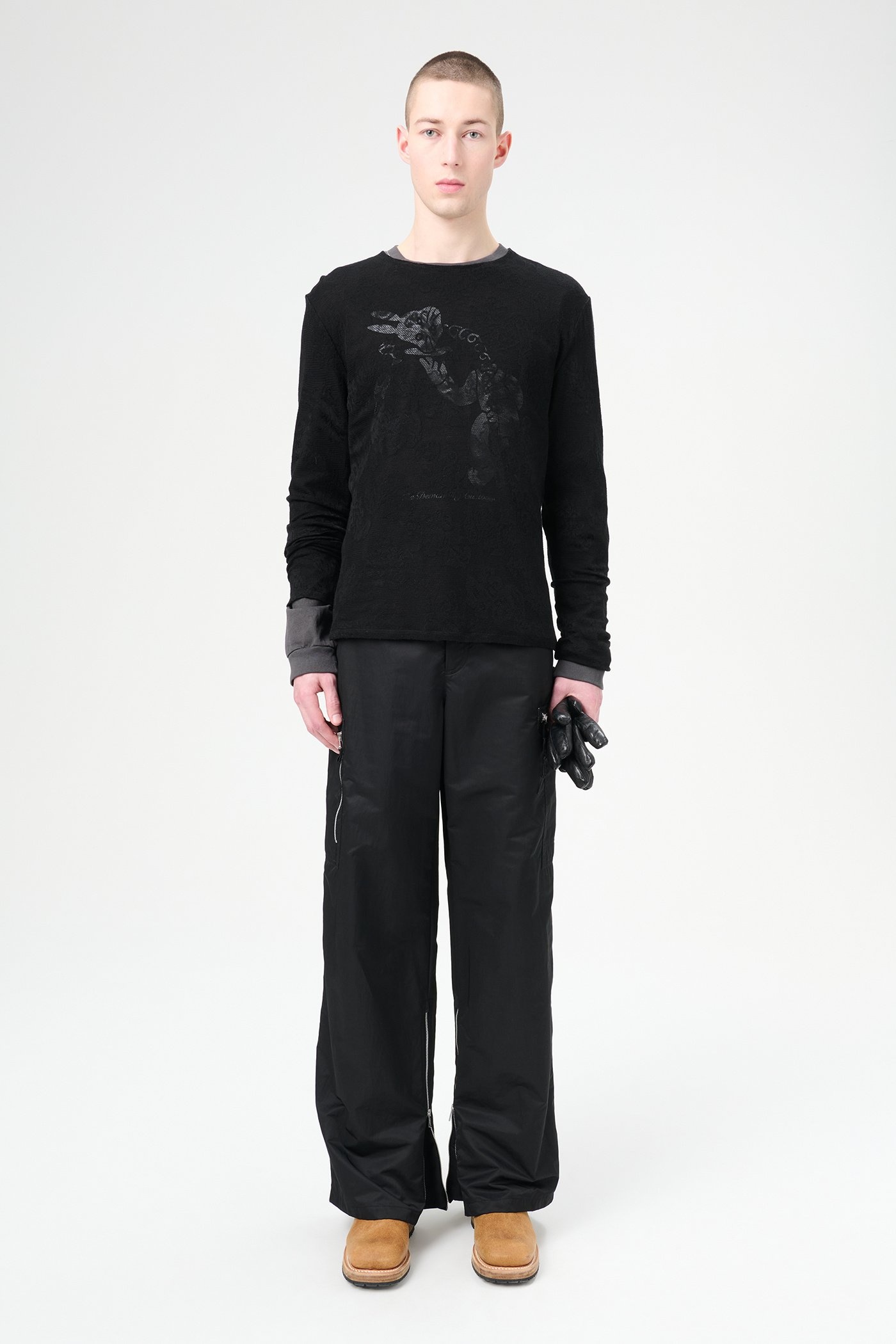 Tactical Cargo Black High Gloss Sateen - 2