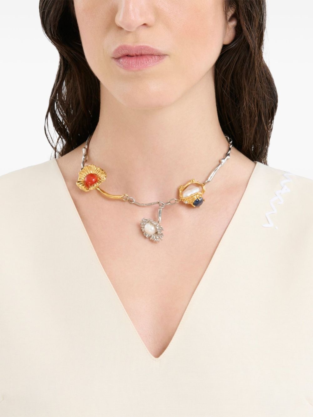 flower charms necklace - 4
