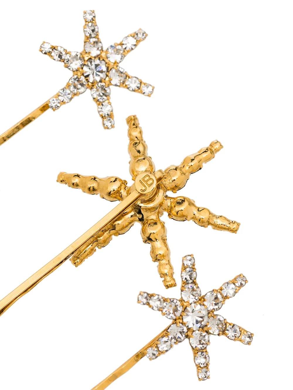 Aurelia gold-tone crystal-embellished hair pins - 3