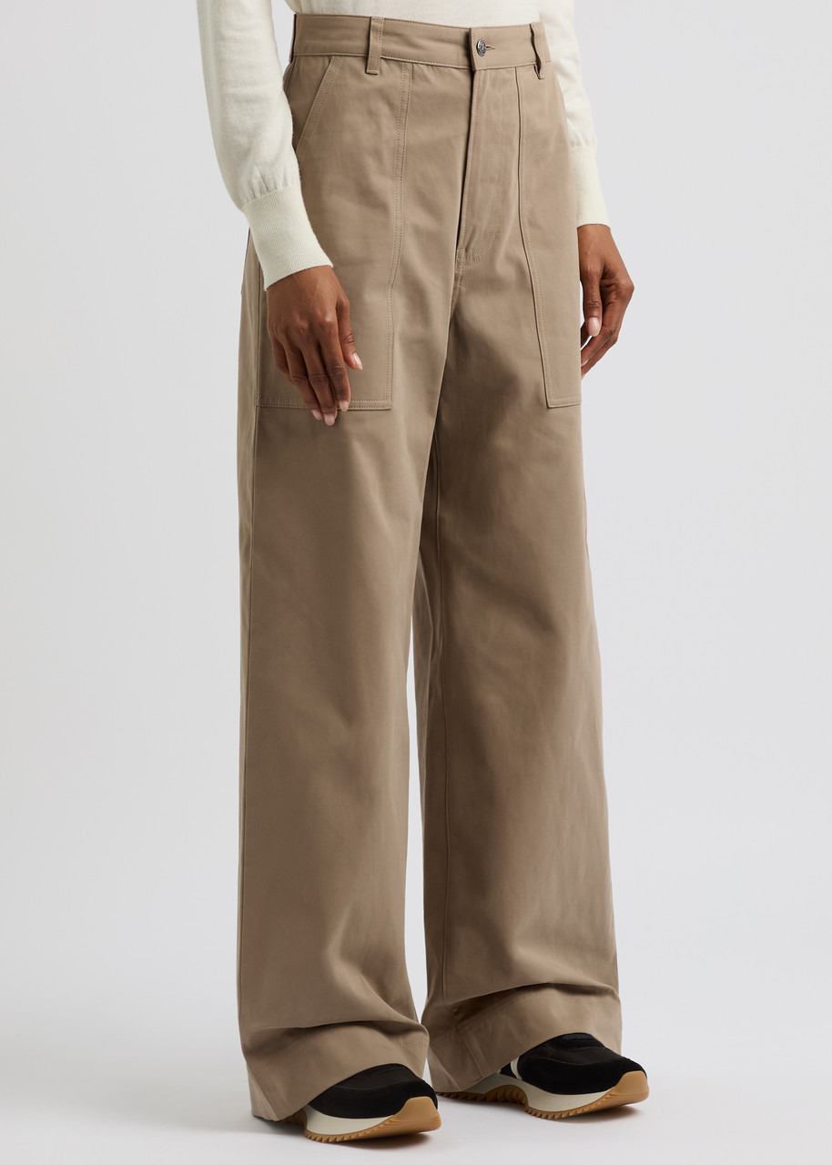 Moncler Wide-leg Stretch-cotton Trousers - 2