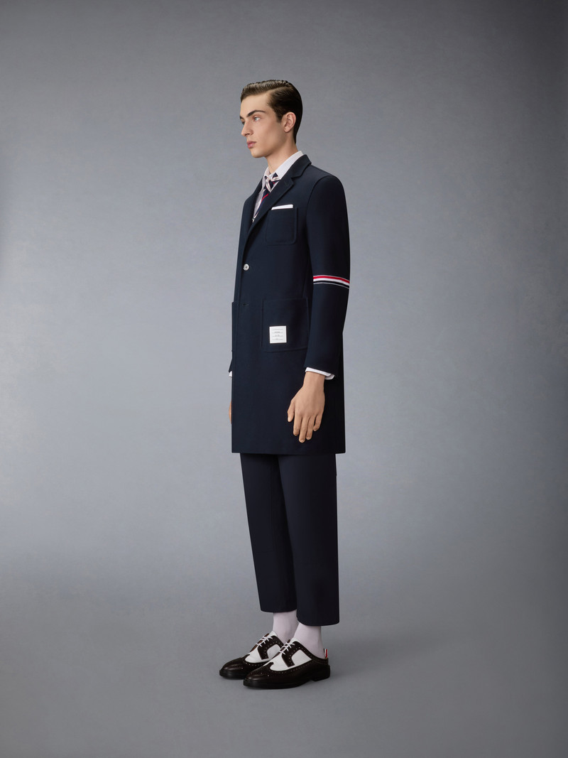 DOUBLE FACE TECH TWILL 4-BAR SACK OVERCOAT 3