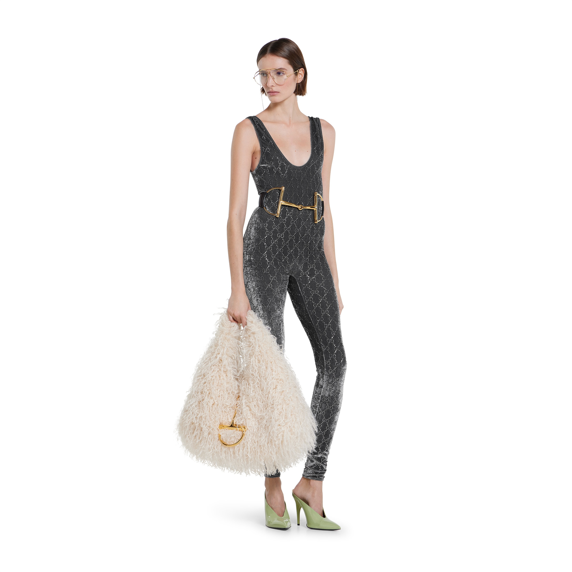 GG crystal embroidered jumpsuit - 2