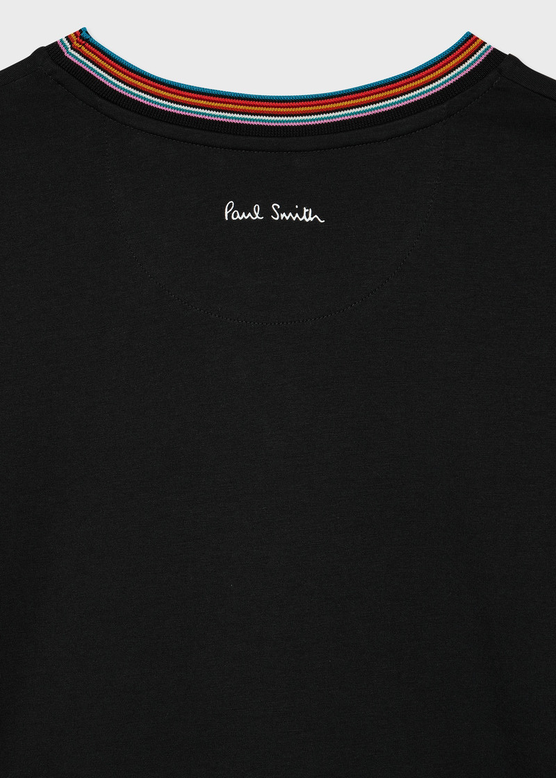 Paul Smith Women's Black 'Signature Stripe' Crew Neck T-Shirt outlook