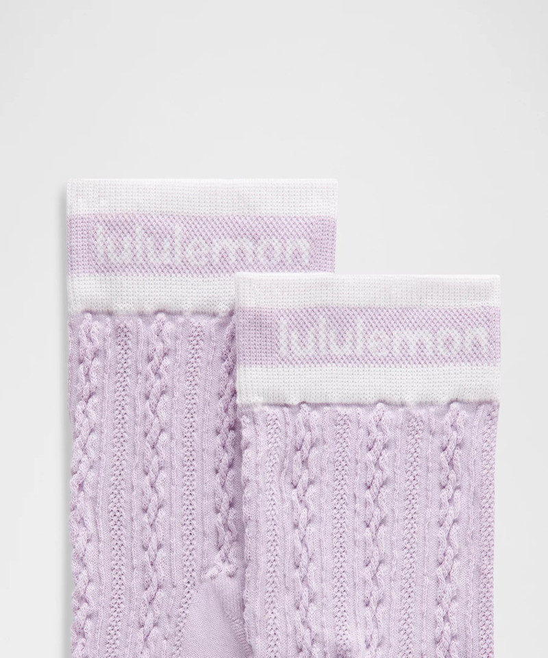 lululemon Unisex Cable-Knit Quarter Socks outlook
