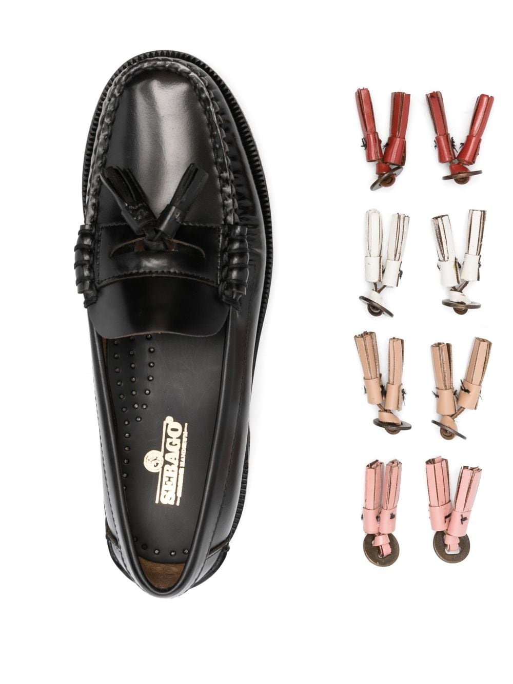 tassels leather loafers - 4