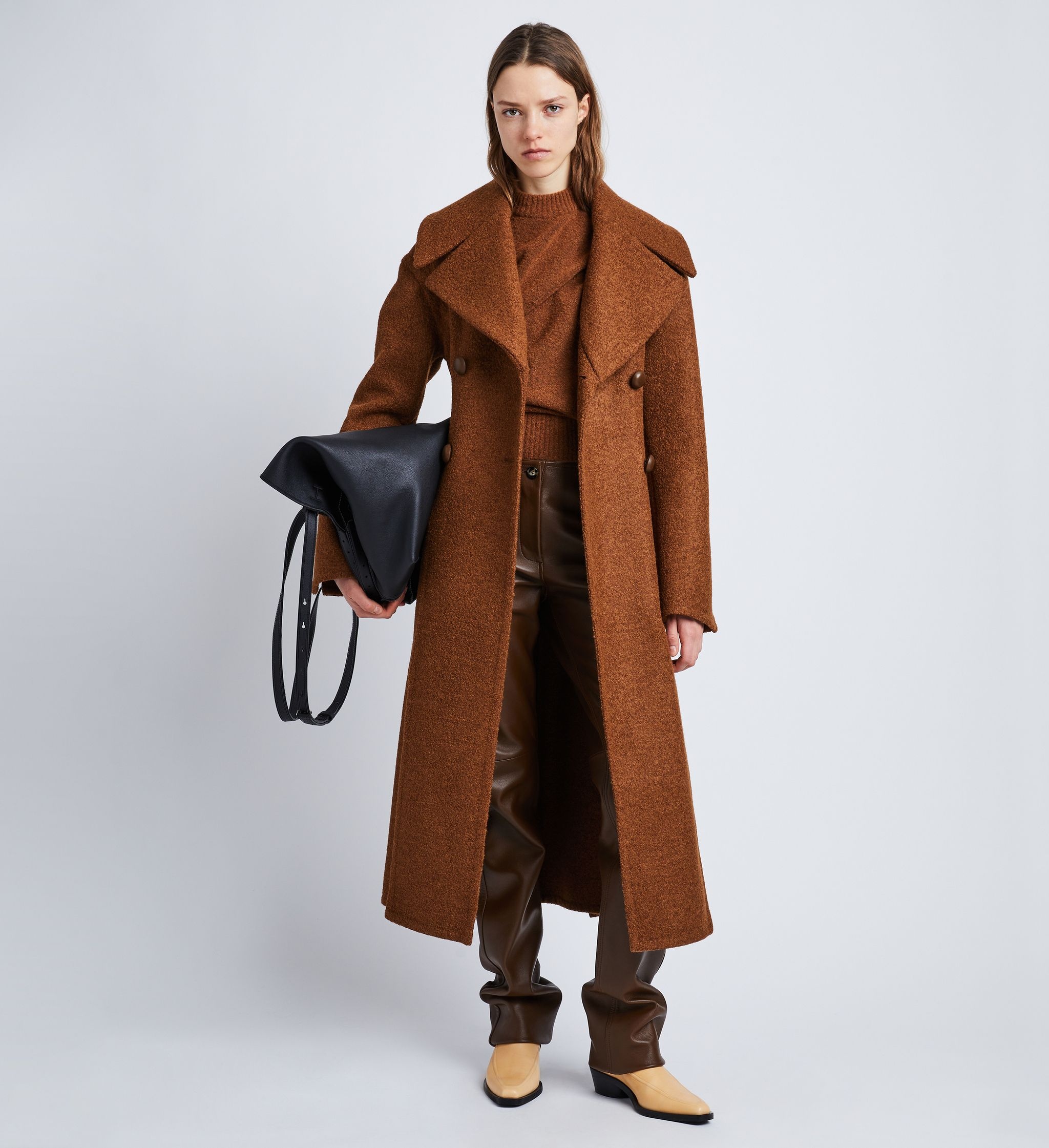 Double Face Llama Wool Coat - 2