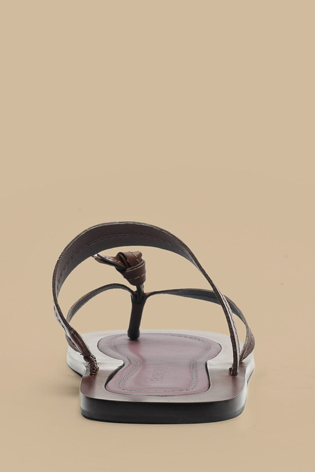 Coffee Tie Flat Sandal - 4