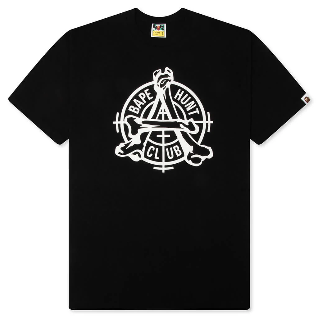 BAPE HUNT CLUB TEE - BLACK - 1