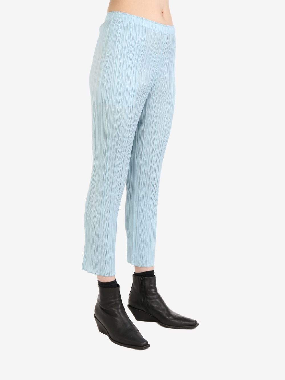 plissÃ©-effect slim-fit trousers - 3