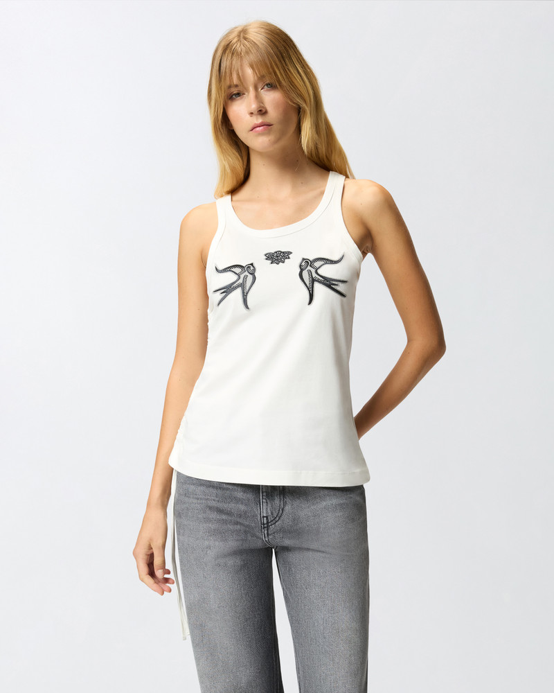 PINKO TOP WITH EMBROIDERY outlook