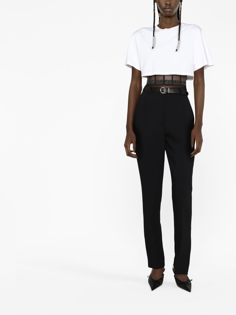 high-rise tapered trousers - 2