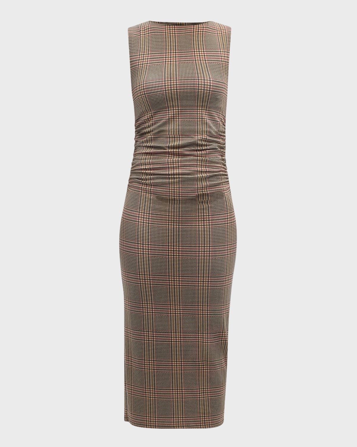 Charissa Plaid Bodycon Midi Dress - 1