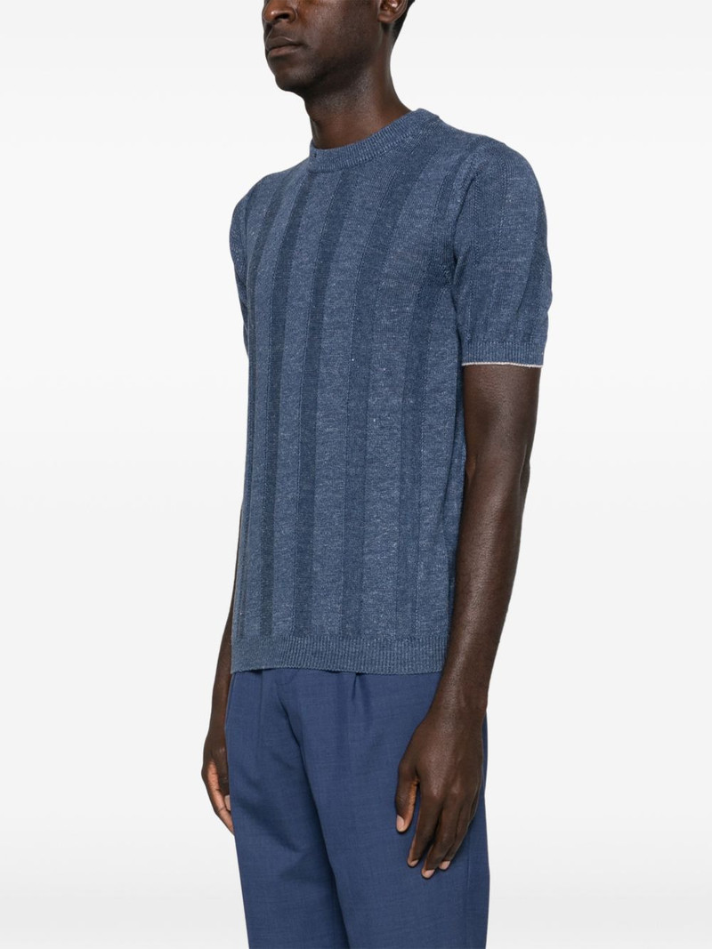ribbed short-sleeve knitted T-shirt 3