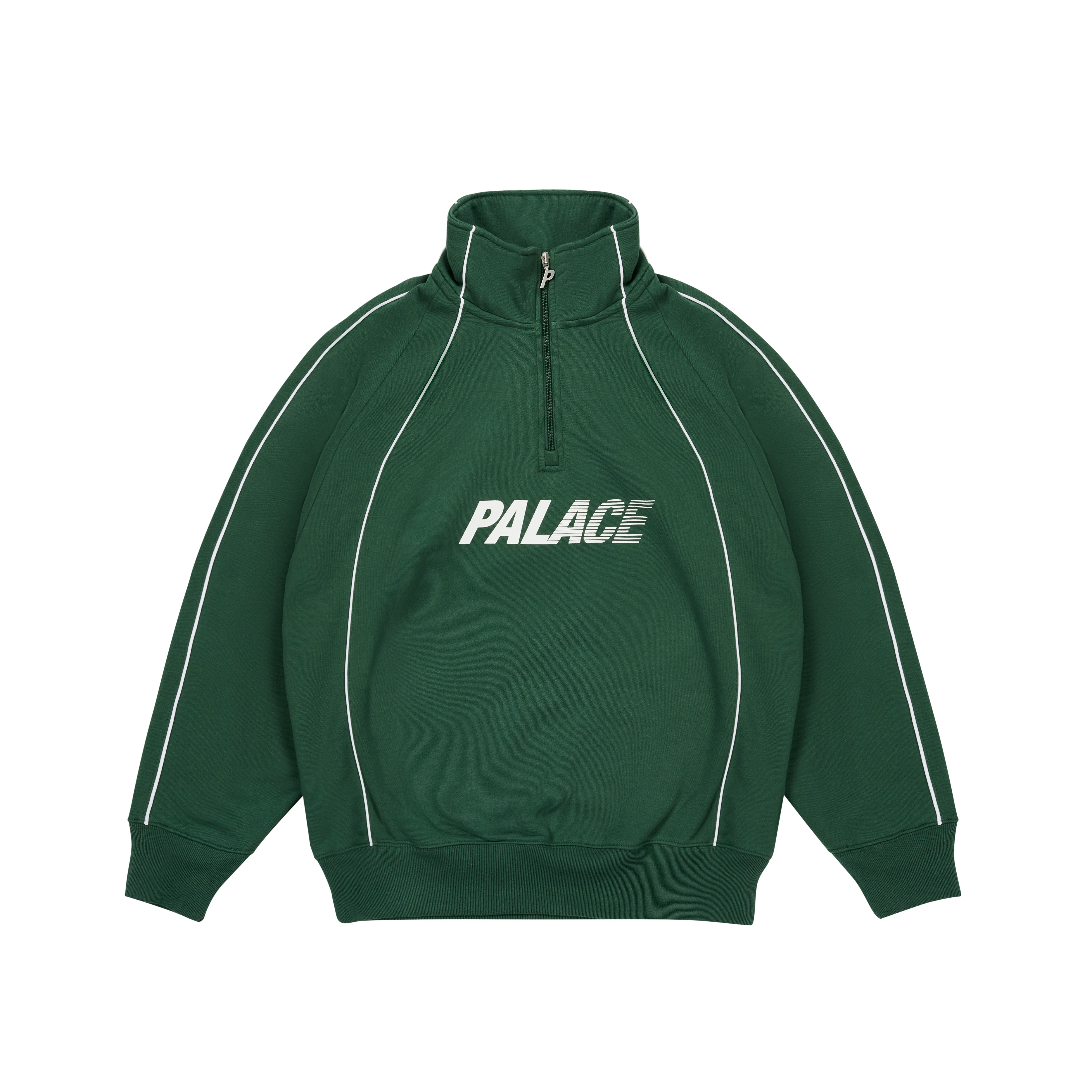 FAST LOGO 1/4 ZIP RACEY GREEN - 1