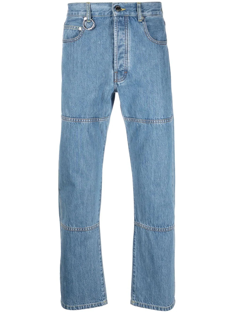 high-rise straight-leg jeans - 1