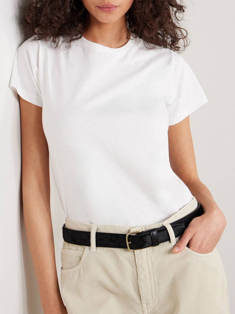 The Row Pony hair belt Black outlook