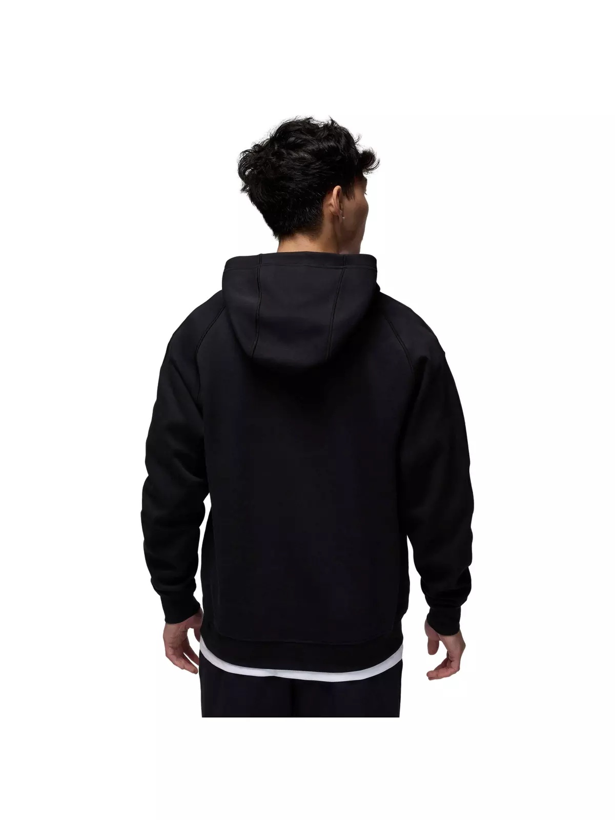 Men's Sport Hoop Fleece Dri-FIT Pullover Hoodie -Black - 2
