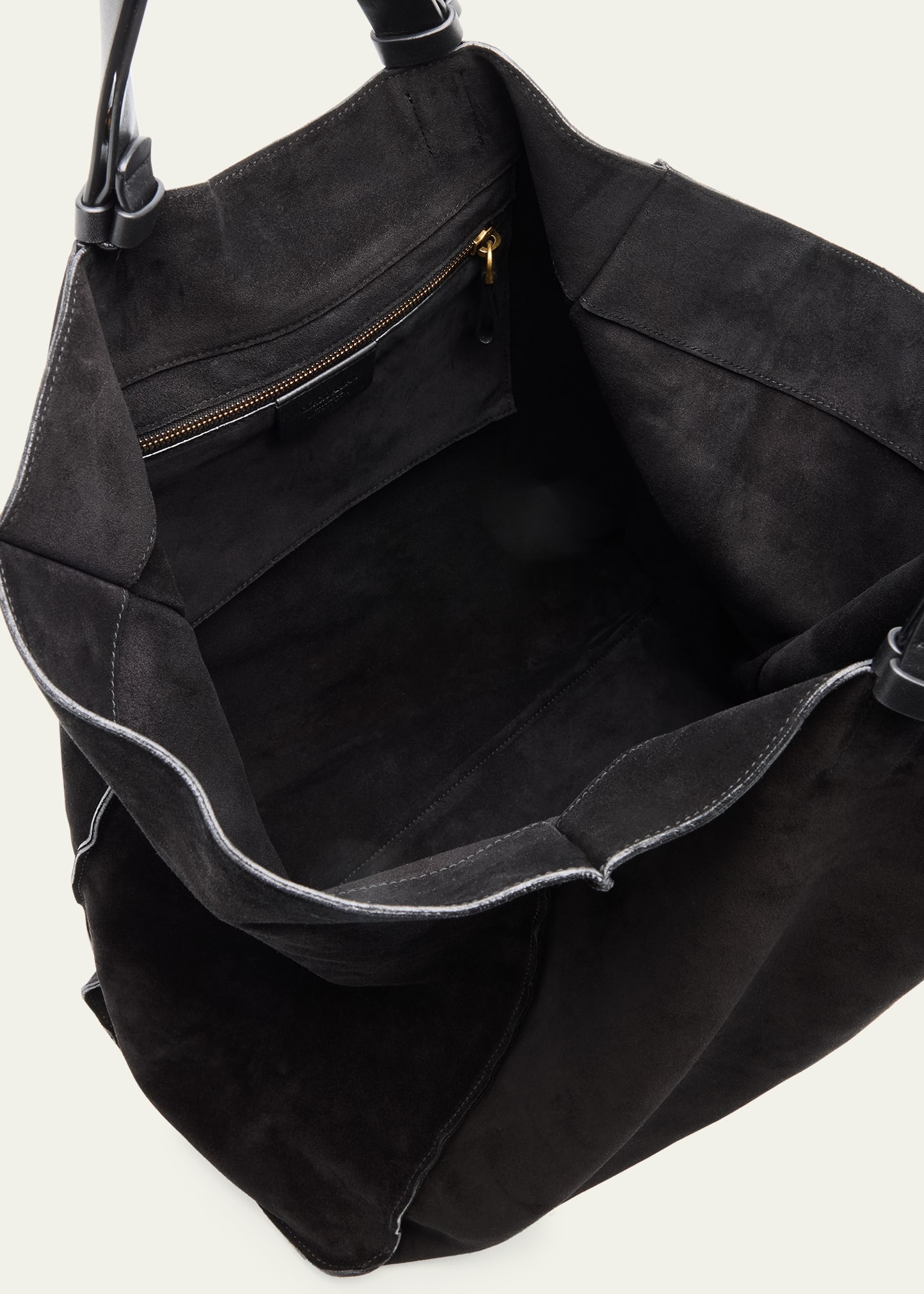 Men's Split Leather Tote Bag - 4