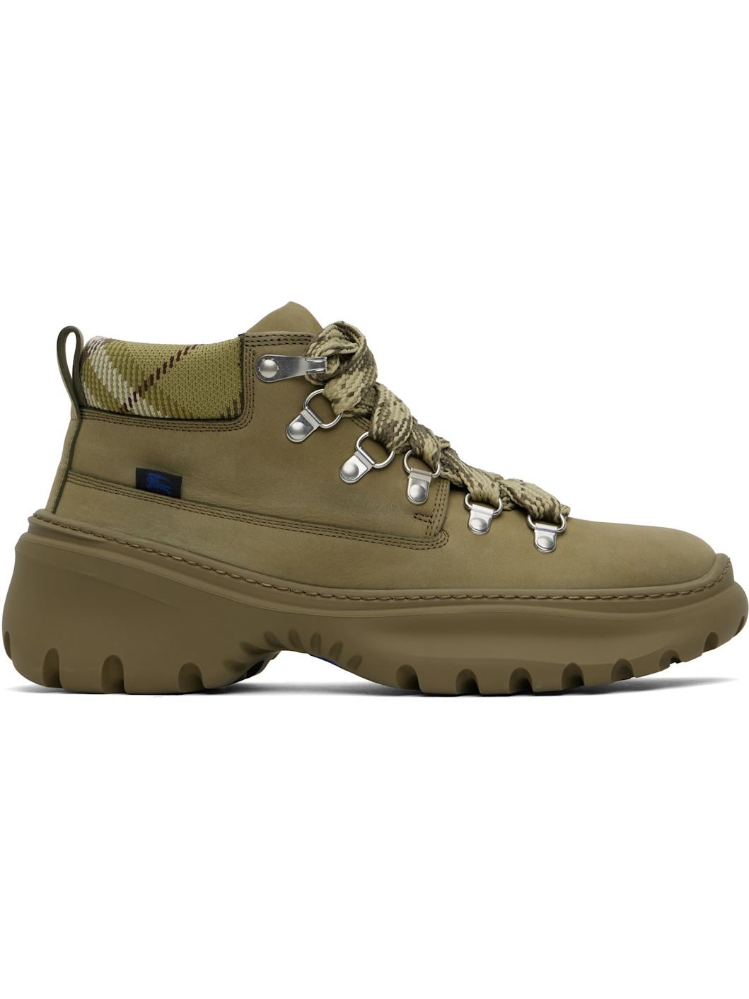 Khaki Nubuck Scoot Hike Boots - 1