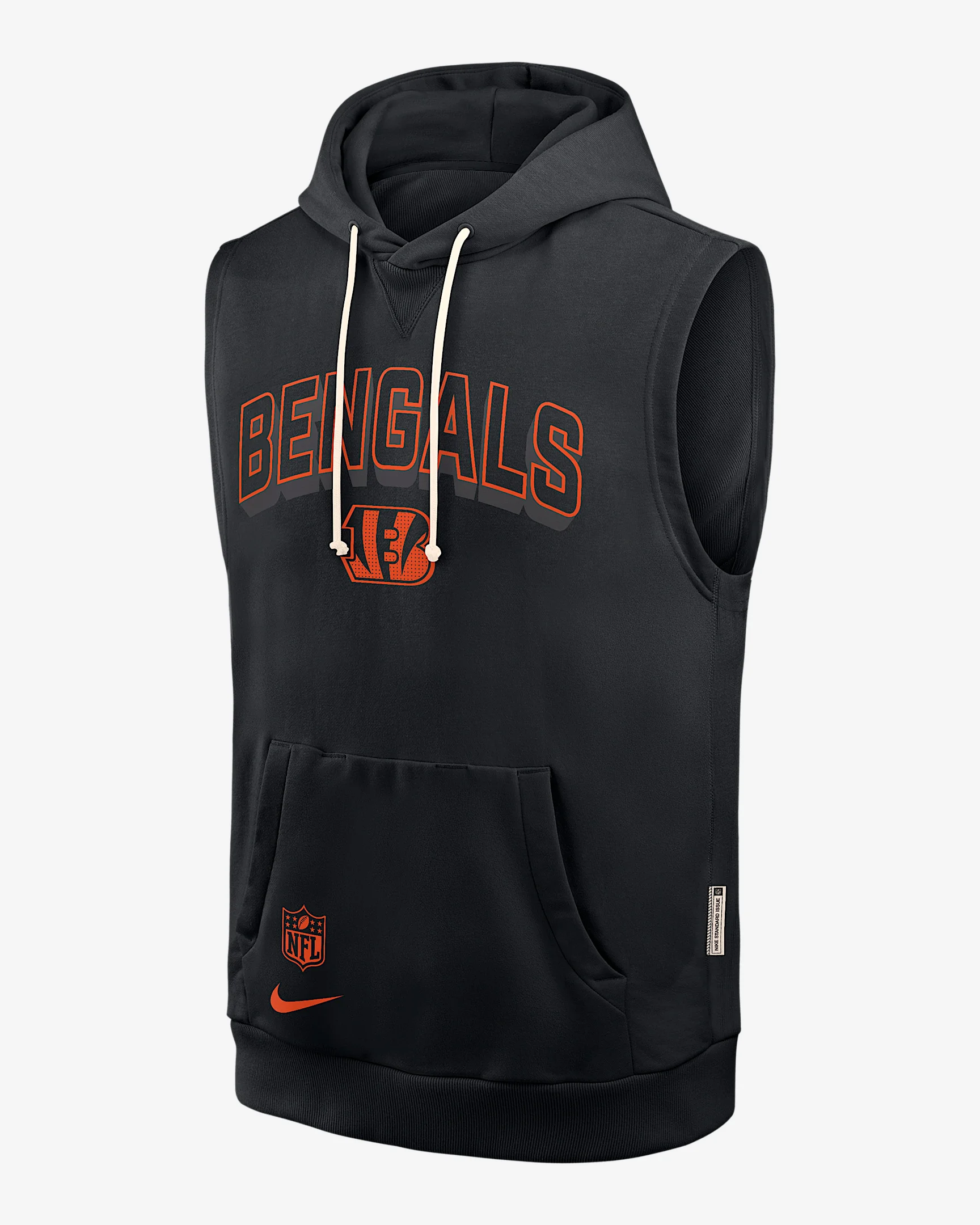 Cincinnati Bengals Sideline Men's Nike Dri-FIT NFL Sleeveless Pullover Hoodie - 1