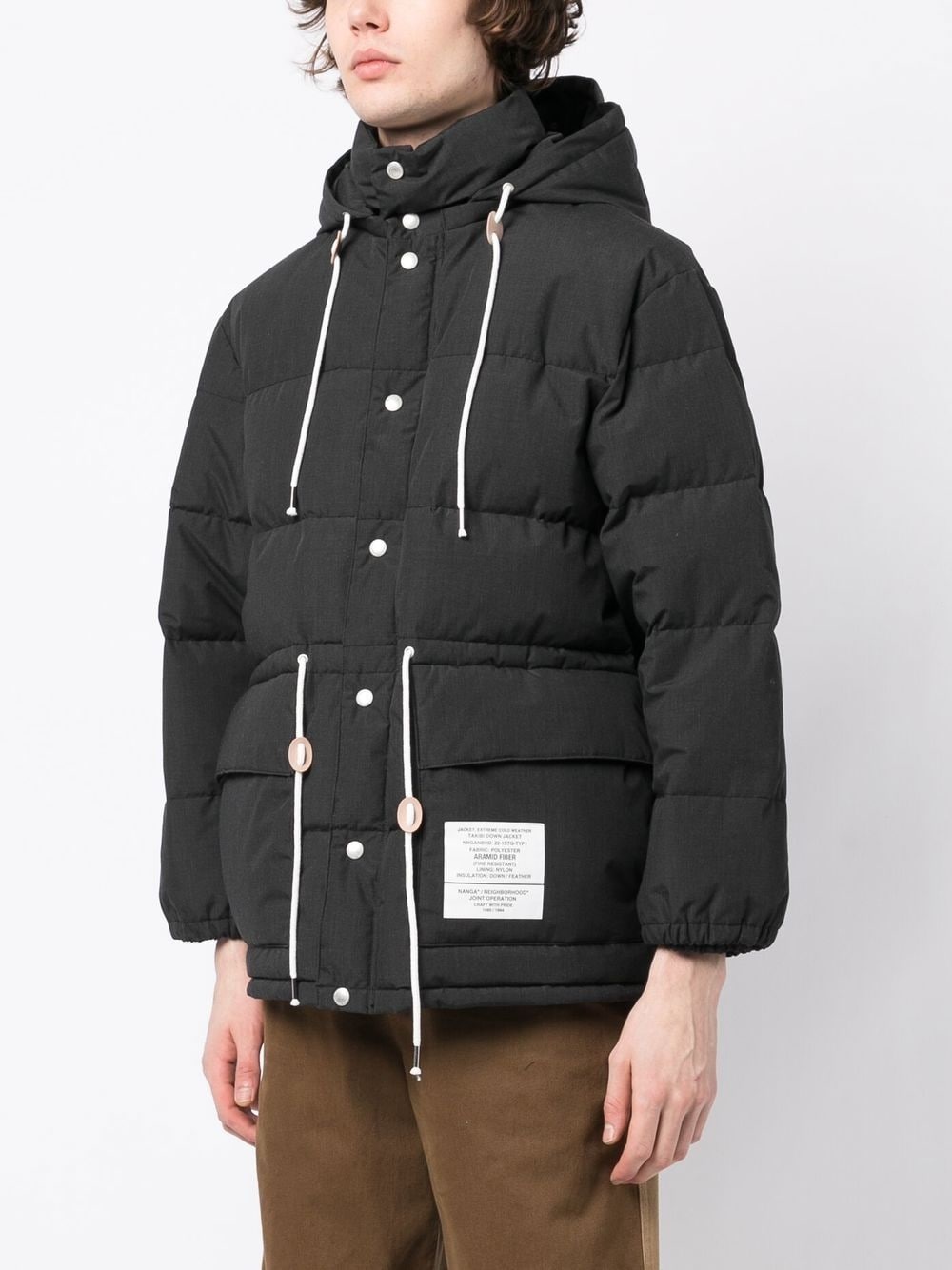 DRAWSTRING-FASTENED PADDED JACKET - 4