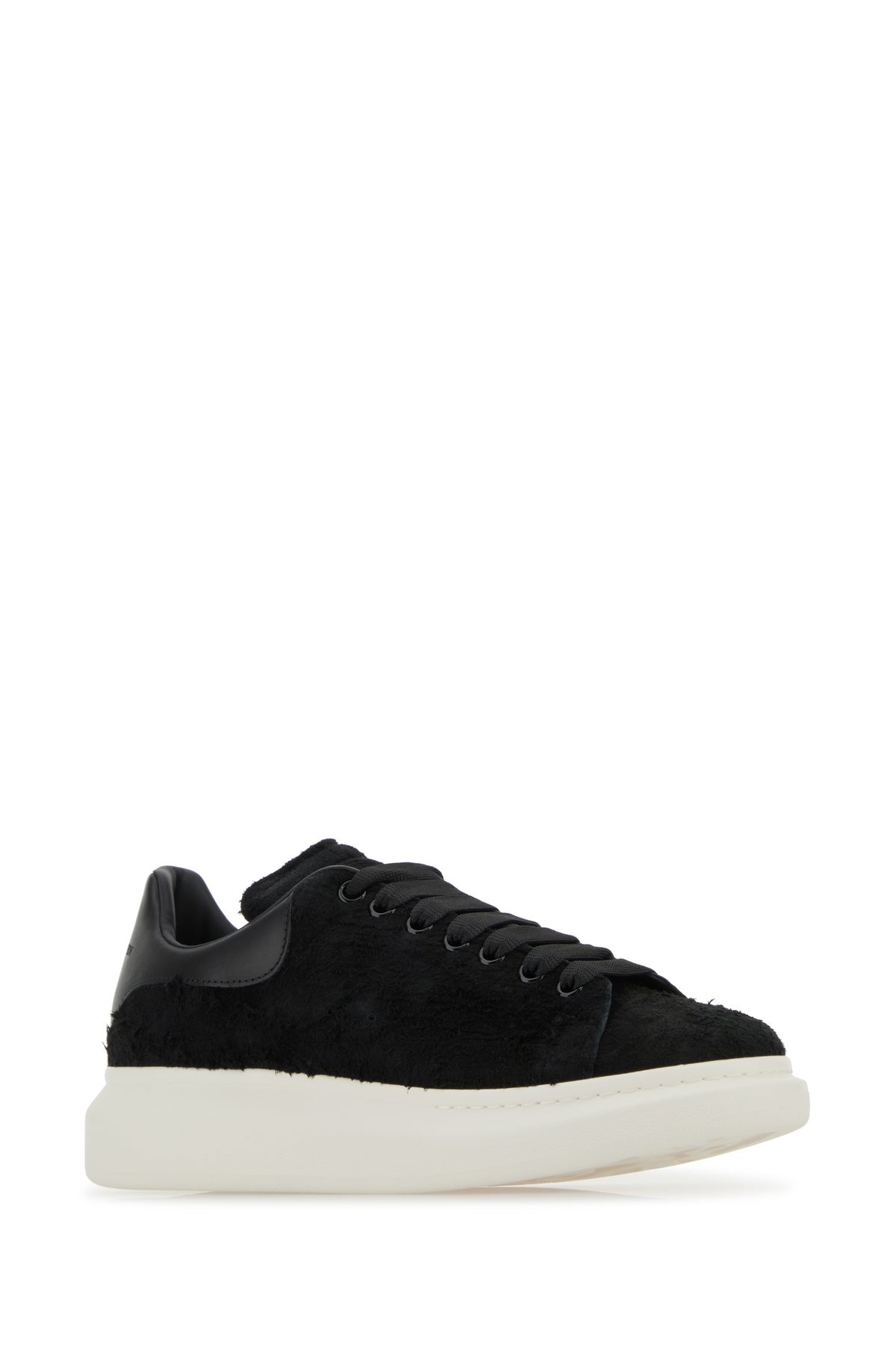 Black leather sneakers with black leather heel - 2