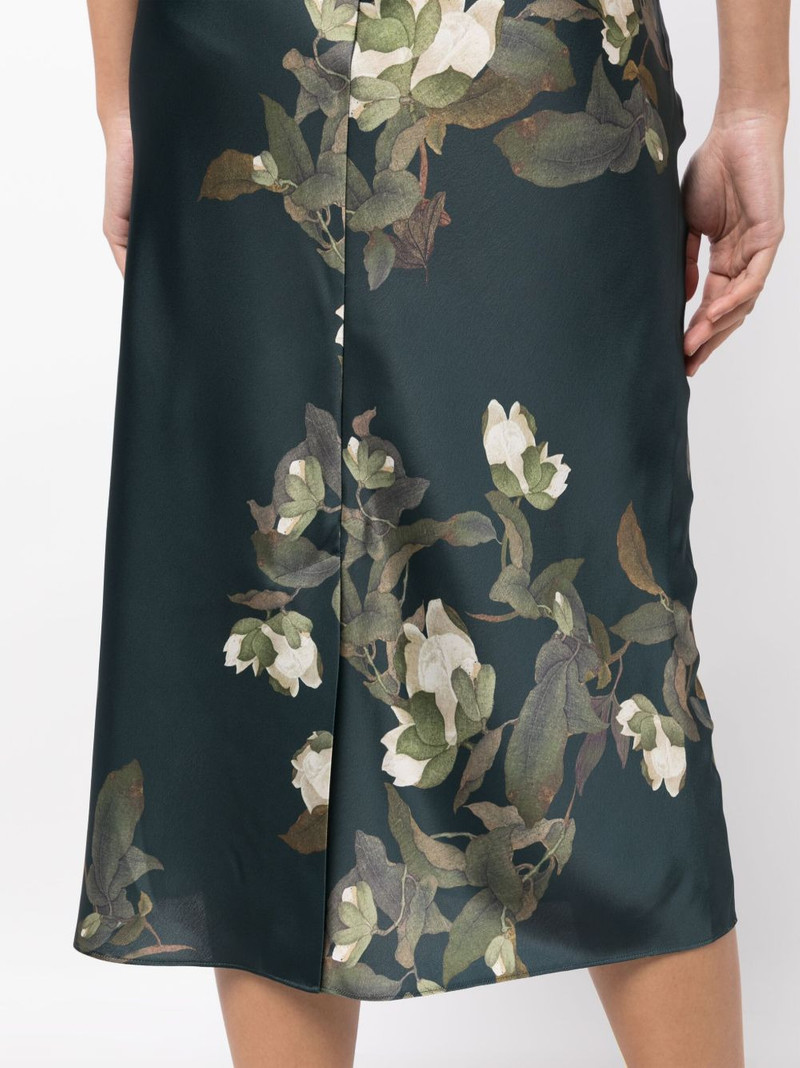 floral-print high-waisted midi skirt 5