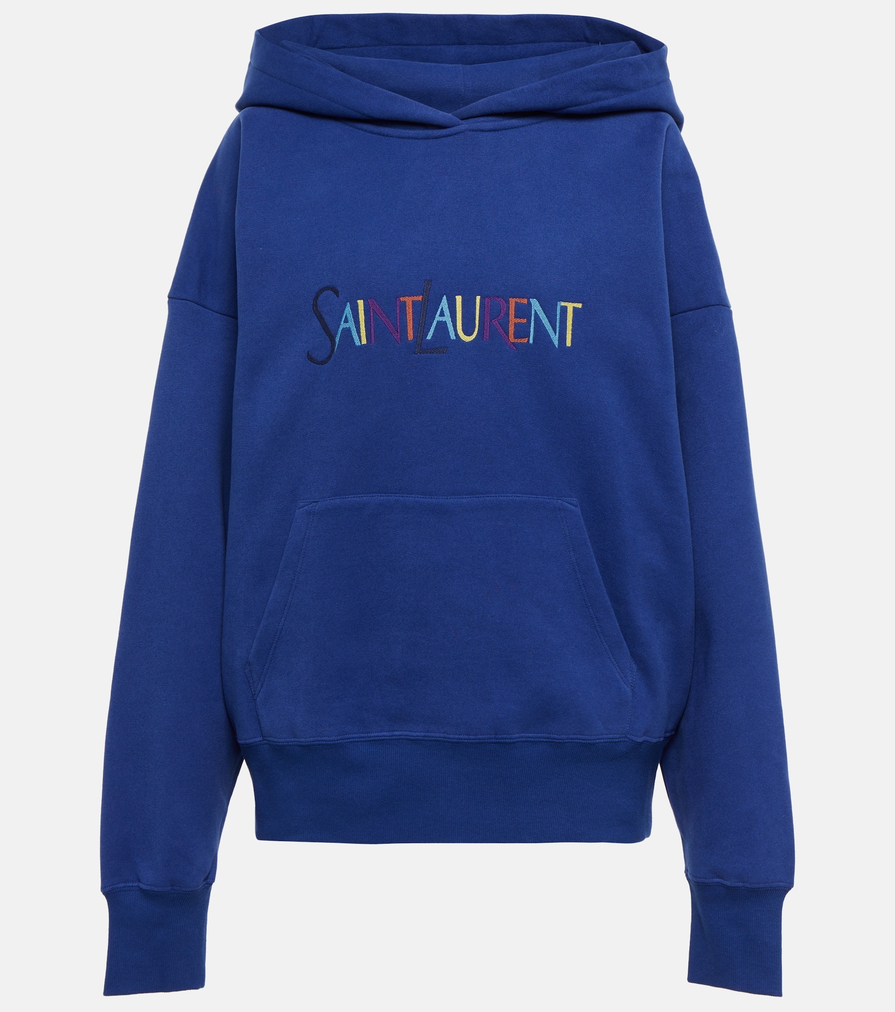 Logo-printed cotton jersey hoodie - 1