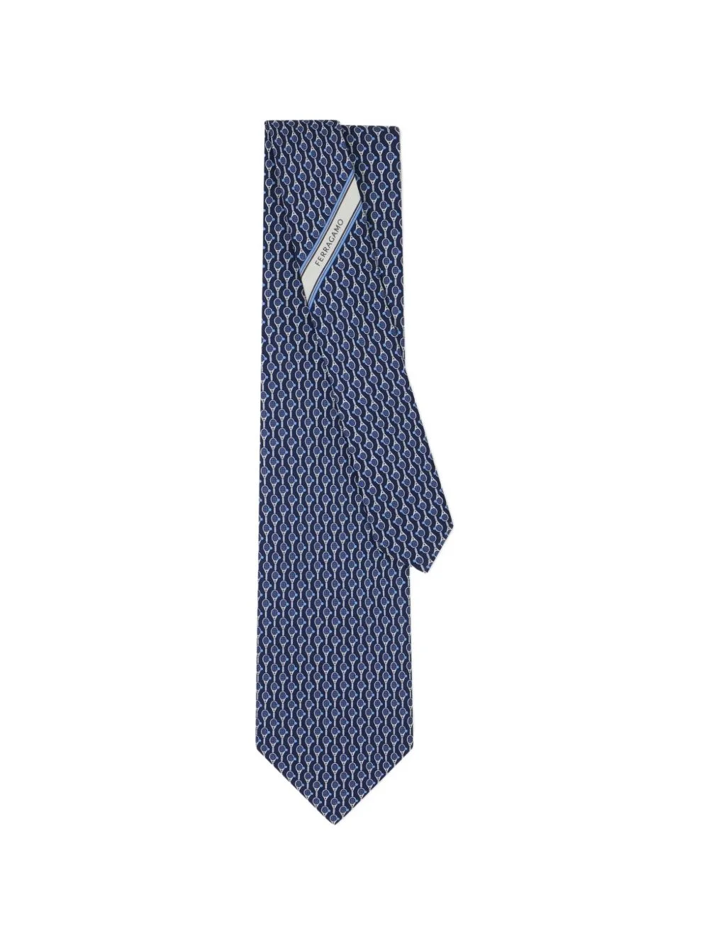 tennis-print silk tie - 1
