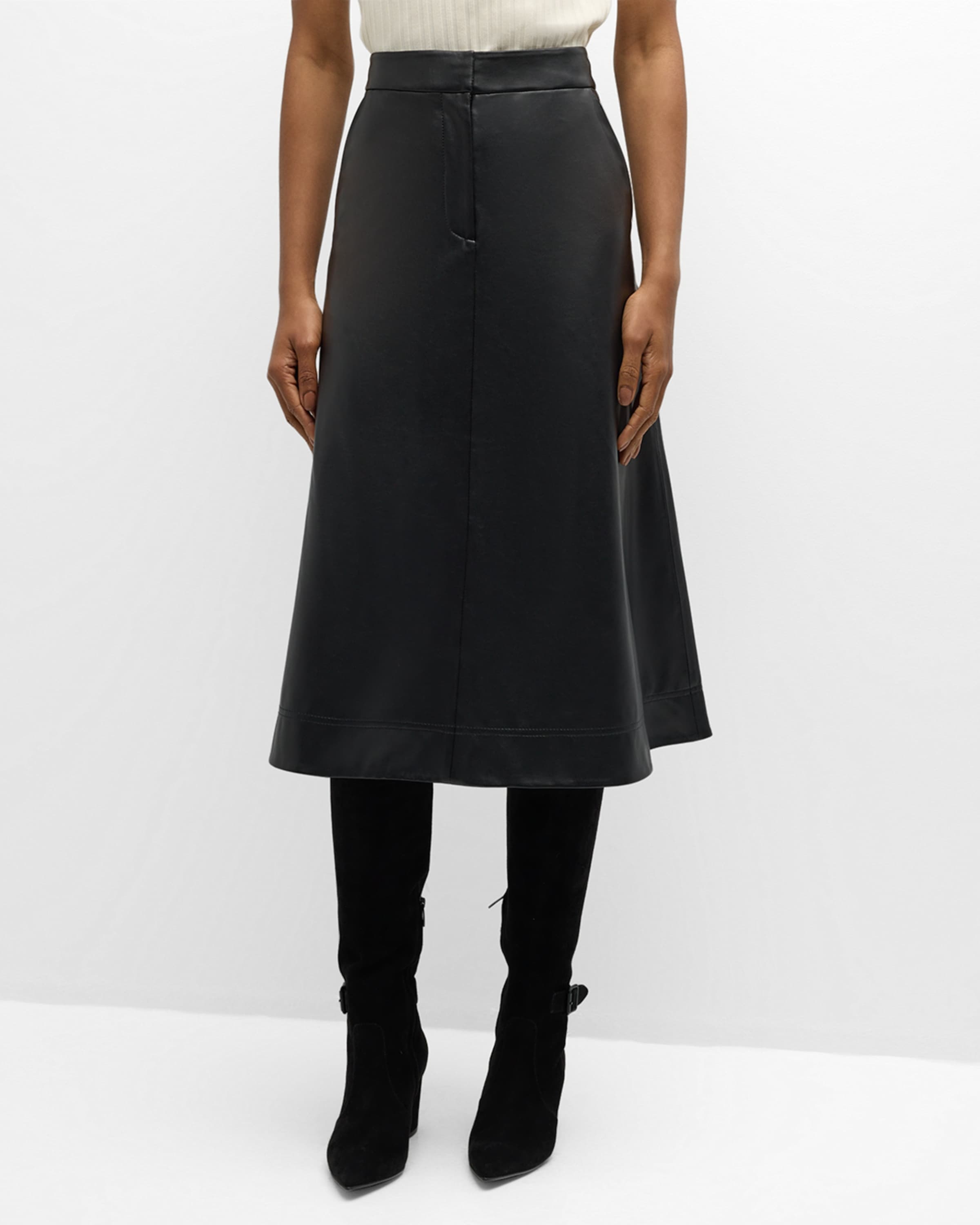 Louise Vegan Leather Skirt - 2