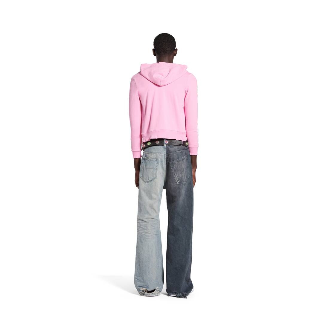 Women's Nologo Zip-up Hoodie Small Fit in Light Pink/white - 4