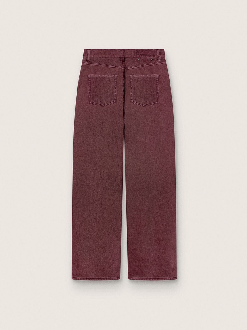 Golden Goose Women's jeans in burgundy denim outlook