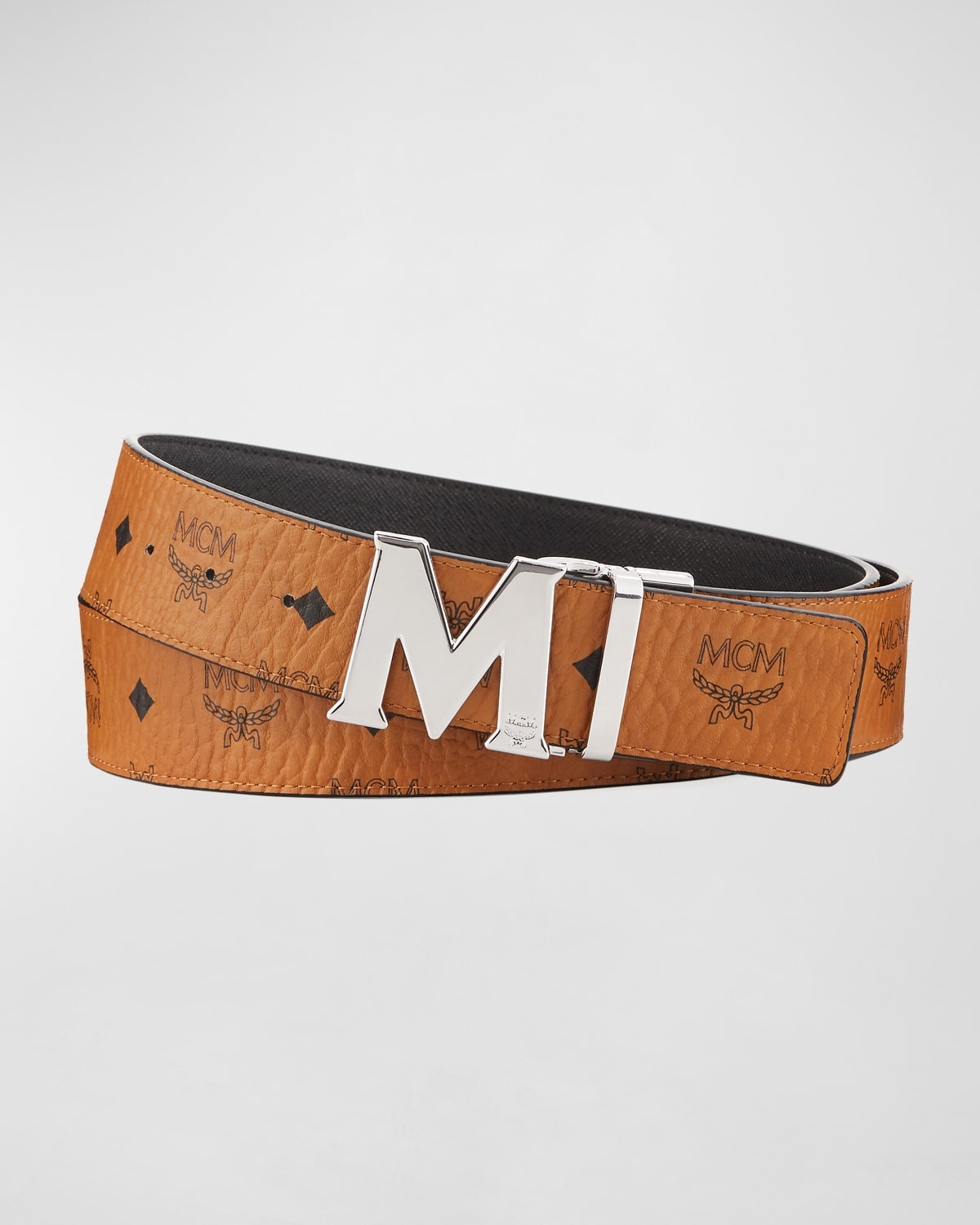 Claus Reversible Visetos/Saffiano Belt - 1