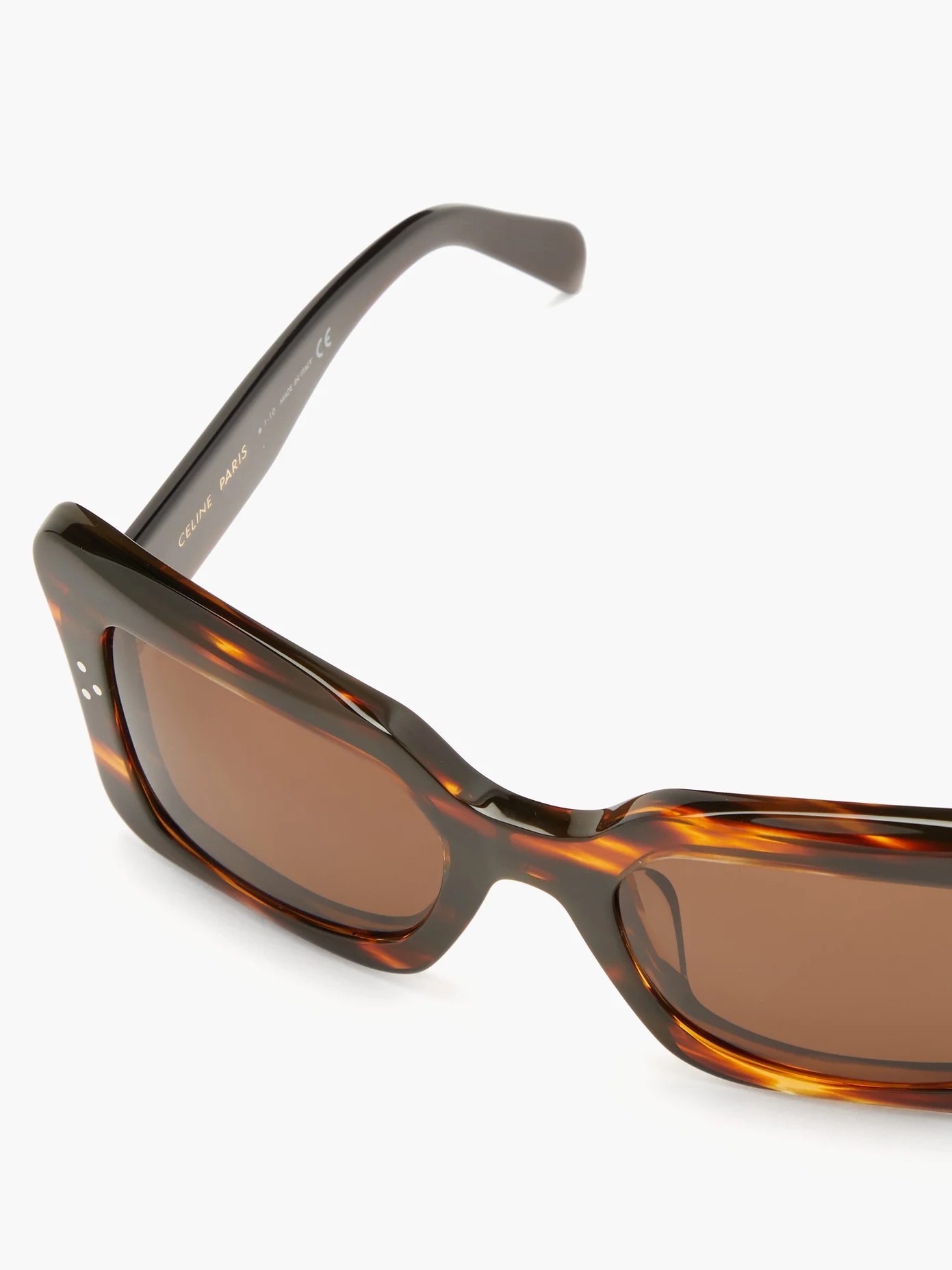 Rectangular tortoiseshell-acetate sunglasses - 4