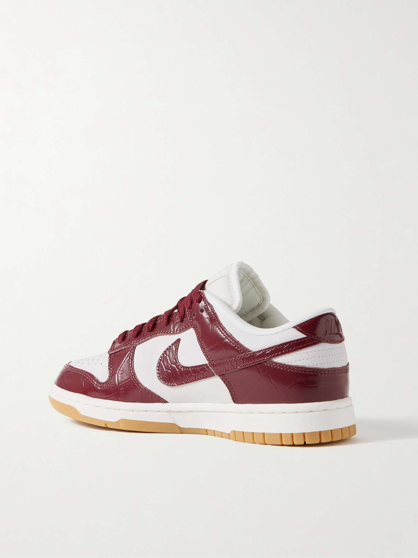 Dunk Low croc-effect leather-and suede sneakers - 3