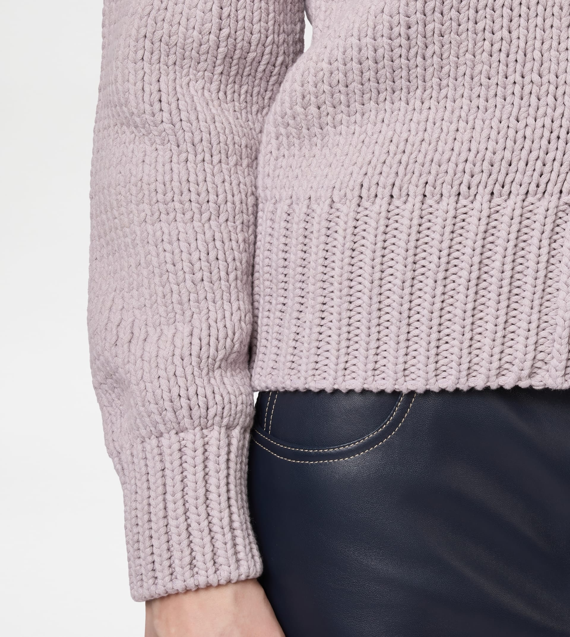 COTTON BLEND CARDIGAN - VIOLET - 5