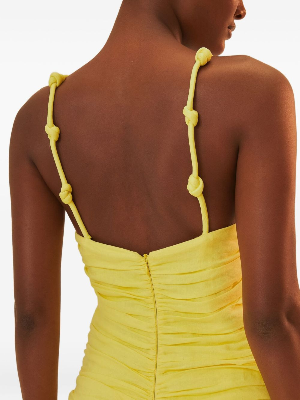 knotted-strap ruffled maxi dress - 5