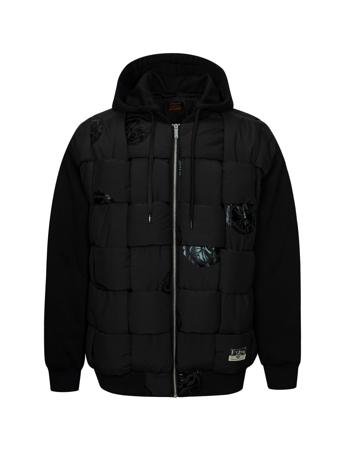 KAMON PRINT LOOSE FIT PADDED BOMBER JACKET - 5