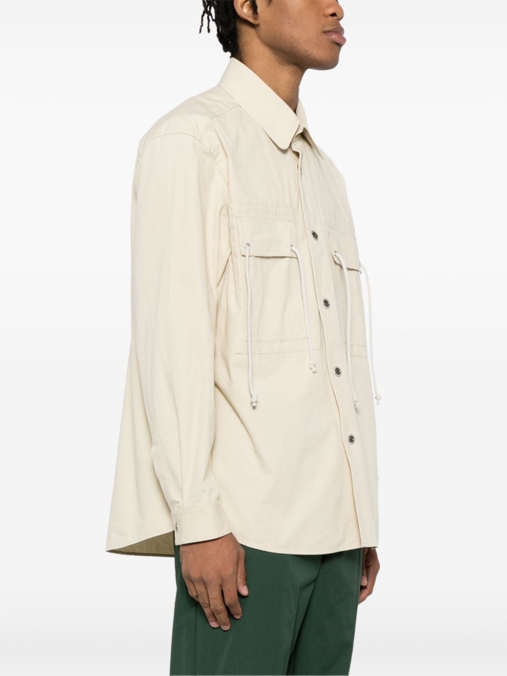 flap-pocket poplin shirt - 3