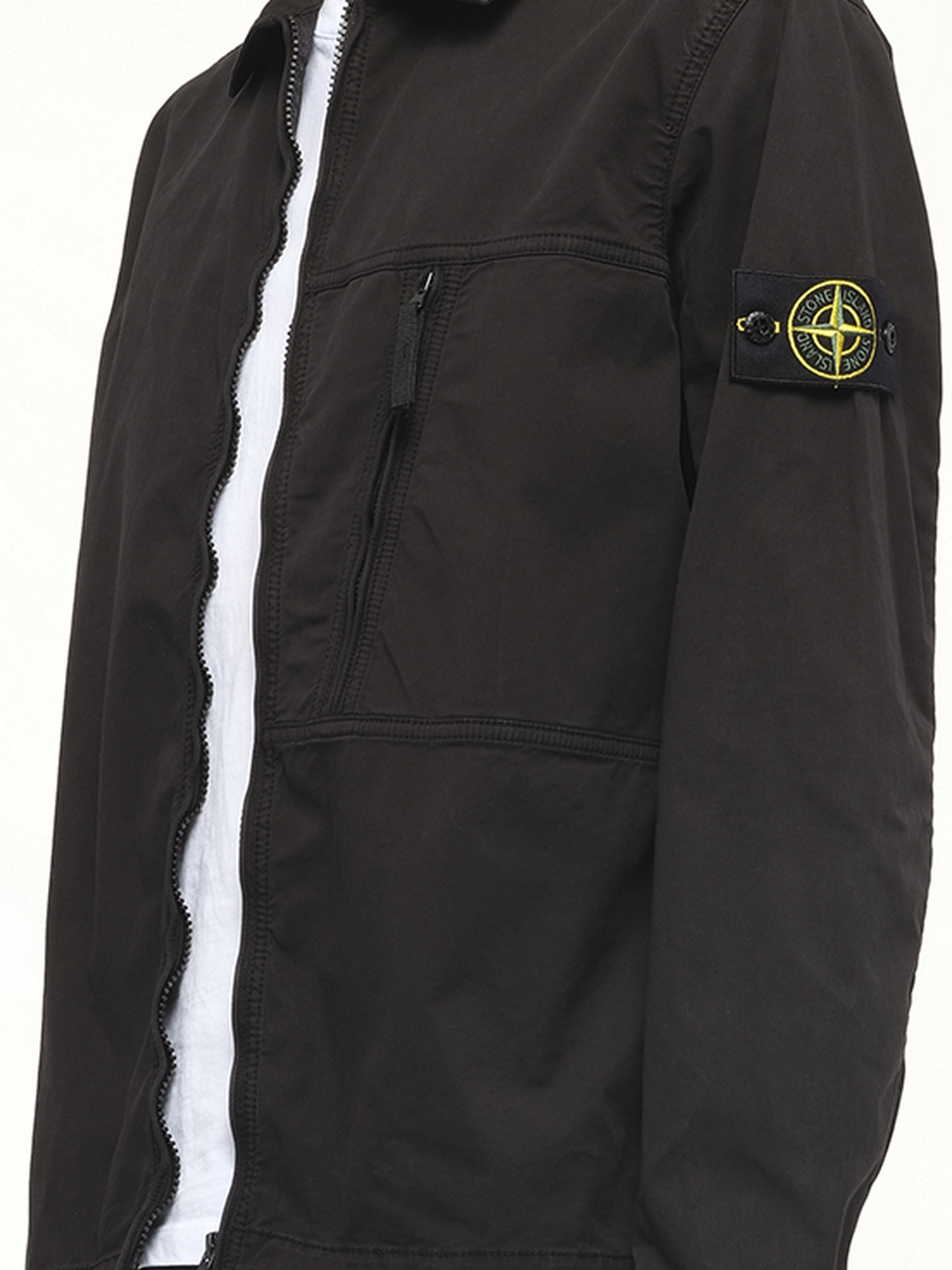 120000 Supima Overshirt in Black - 3