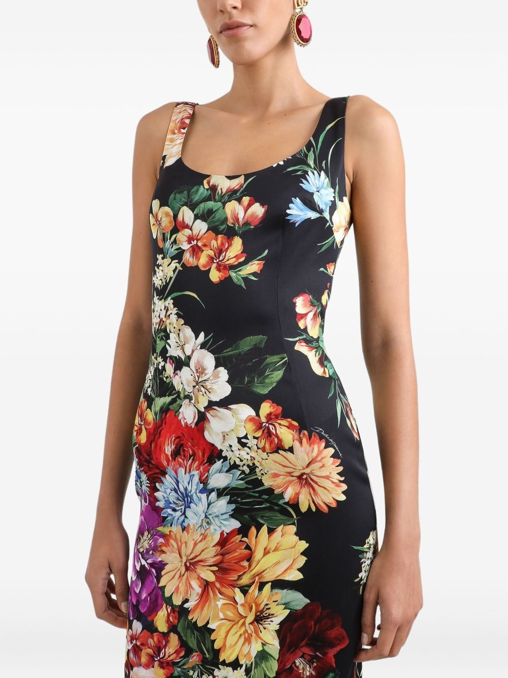 floral-print midi dress - 4