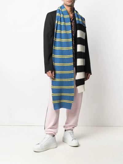 Marni dual-pattern chunky-knit scarf outlook